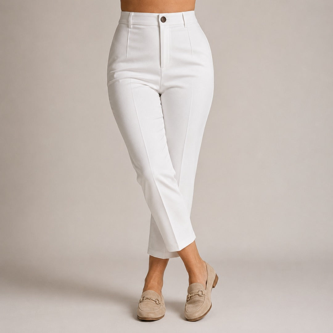 Louisa | High-Waisted Cropped Suit Trousers