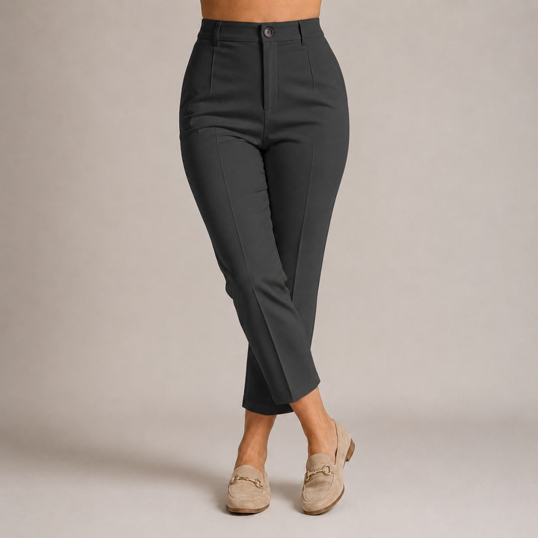 Louisa | High-Waisted Cropped Suit Trousers