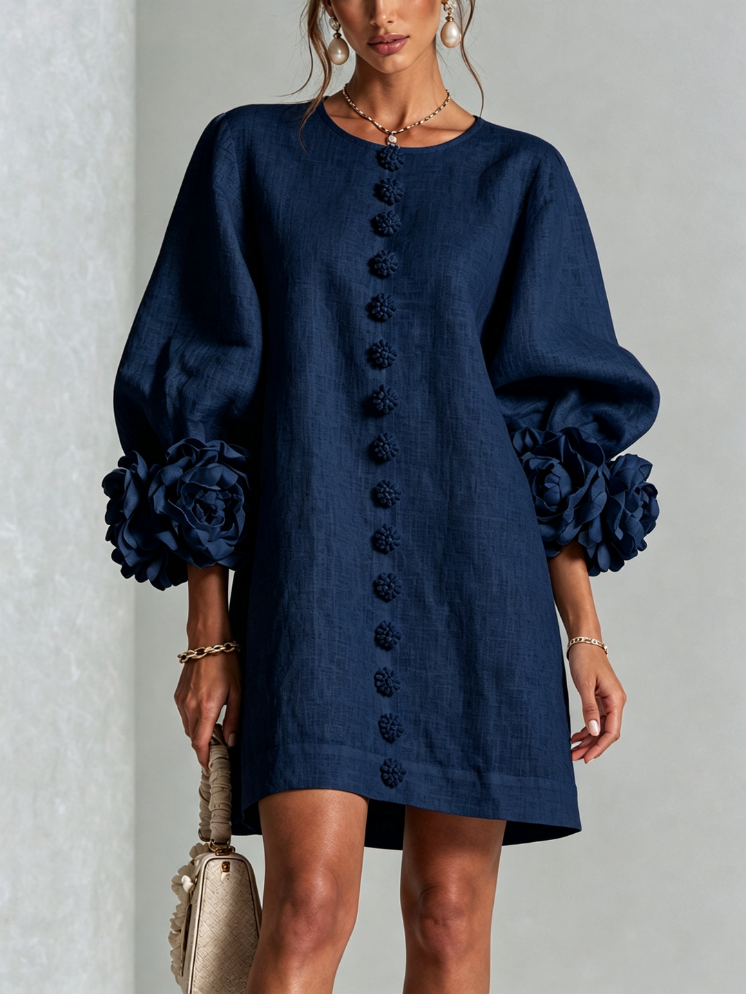 Florence™ | Floral Button-Down Mini Dress