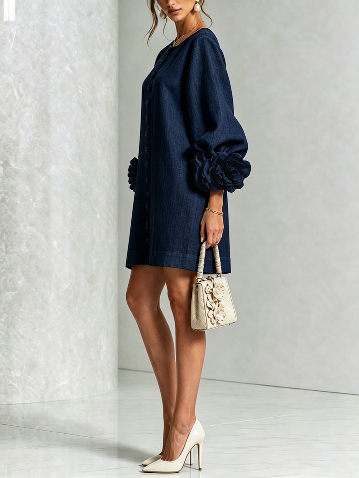 Florence™ | Floral Button-Down Mini Dress