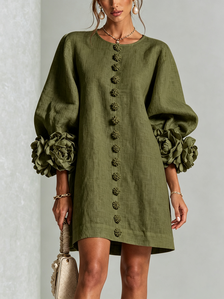 Florence™ | Floral Button-Down Mini Dress