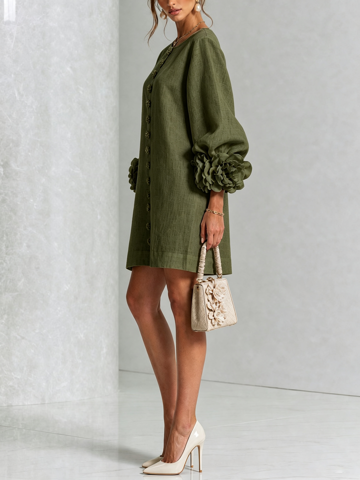 Florence™ | Floral Button-Down Mini Dress