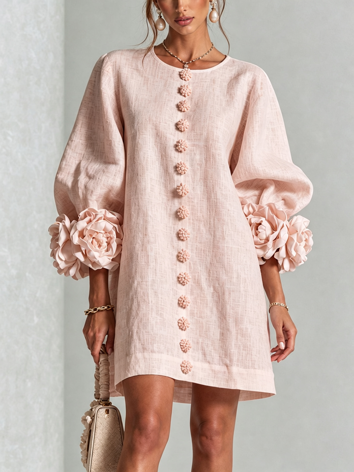 Florence™ | Floral Button-Down Mini Dress