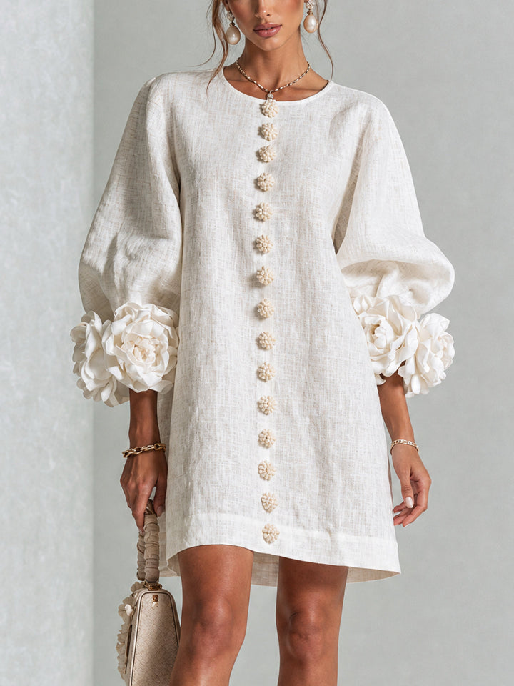 Florence™ | Floral Button-Down Mini Dress