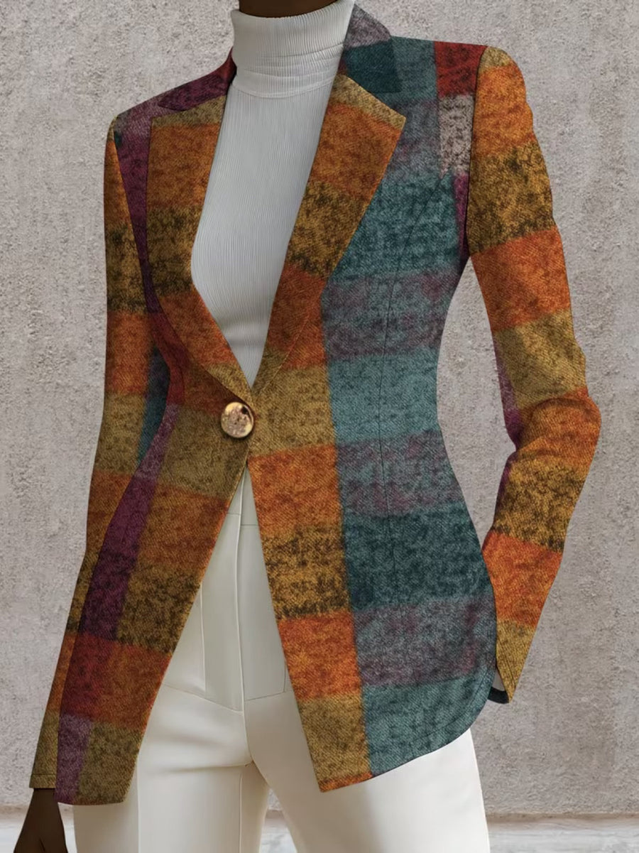 Amandine™ | Autumn Plaid Blazer