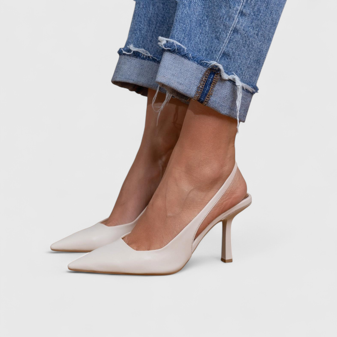 Feminine Orthopedic Leather Heels