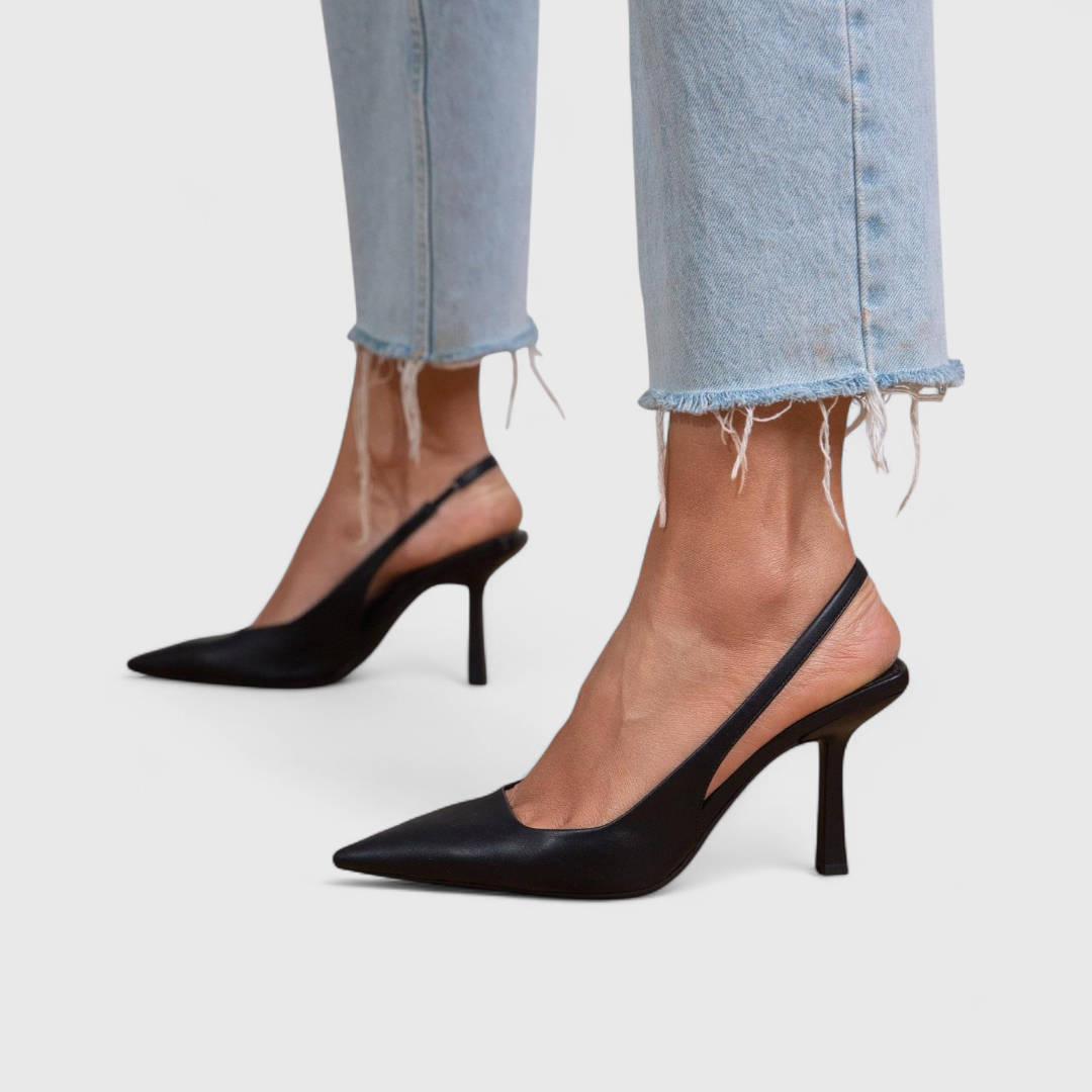 Feminine Orthopedic Leather Heels