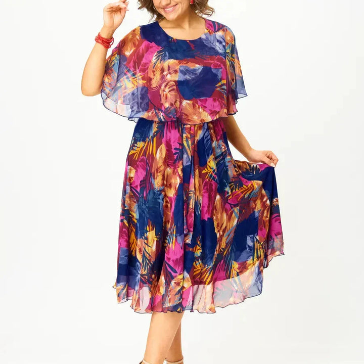 JUDITH | COMFORTABLE PLUS SIZE CHIFFON DRESS