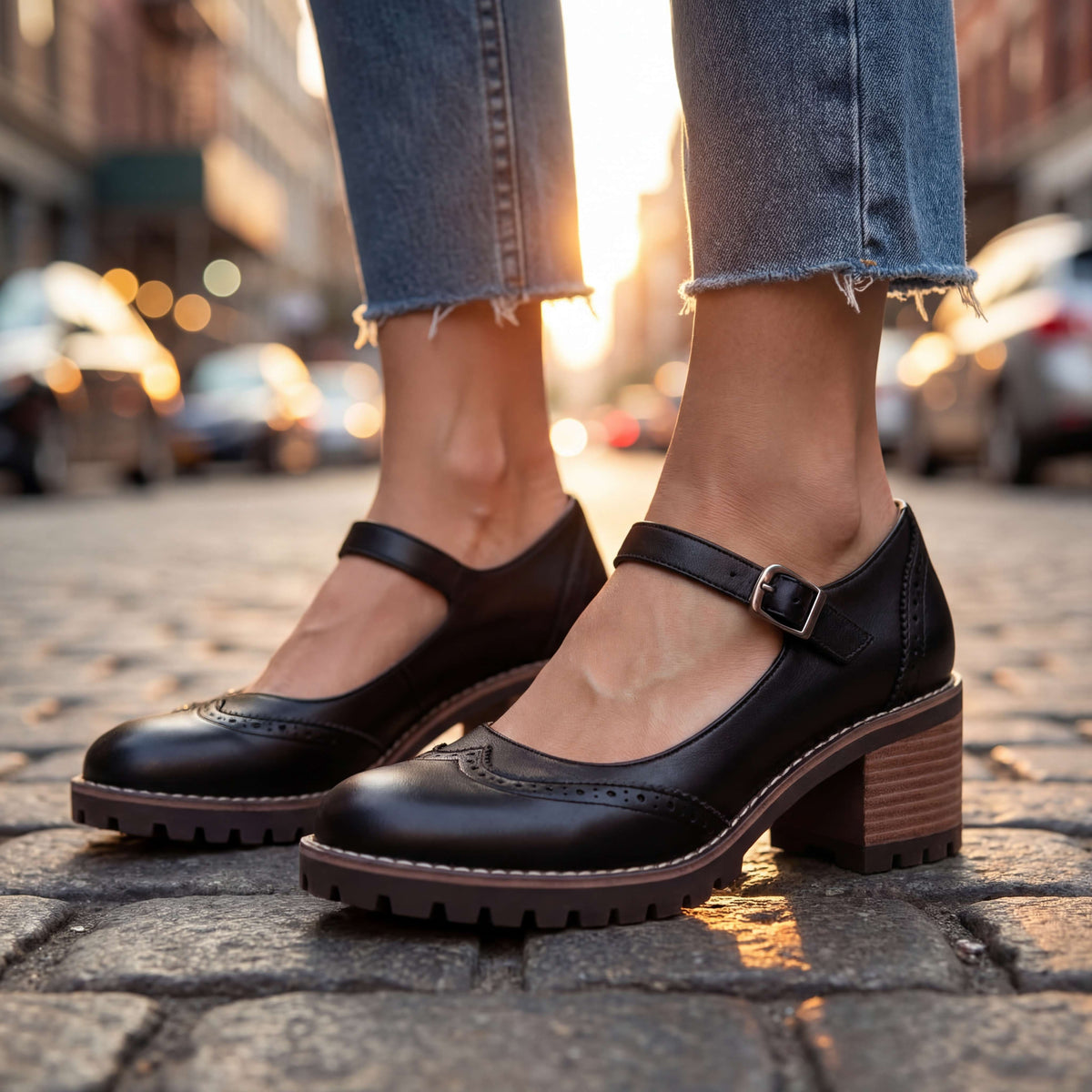 Beatrix | Brogue Detail Block Heels