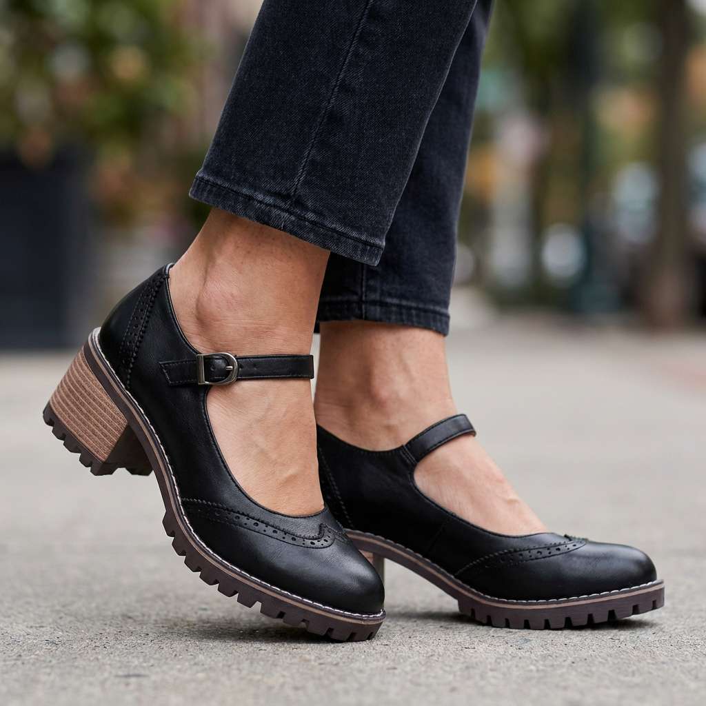 Beatrix | Brogue Detail Block Heels