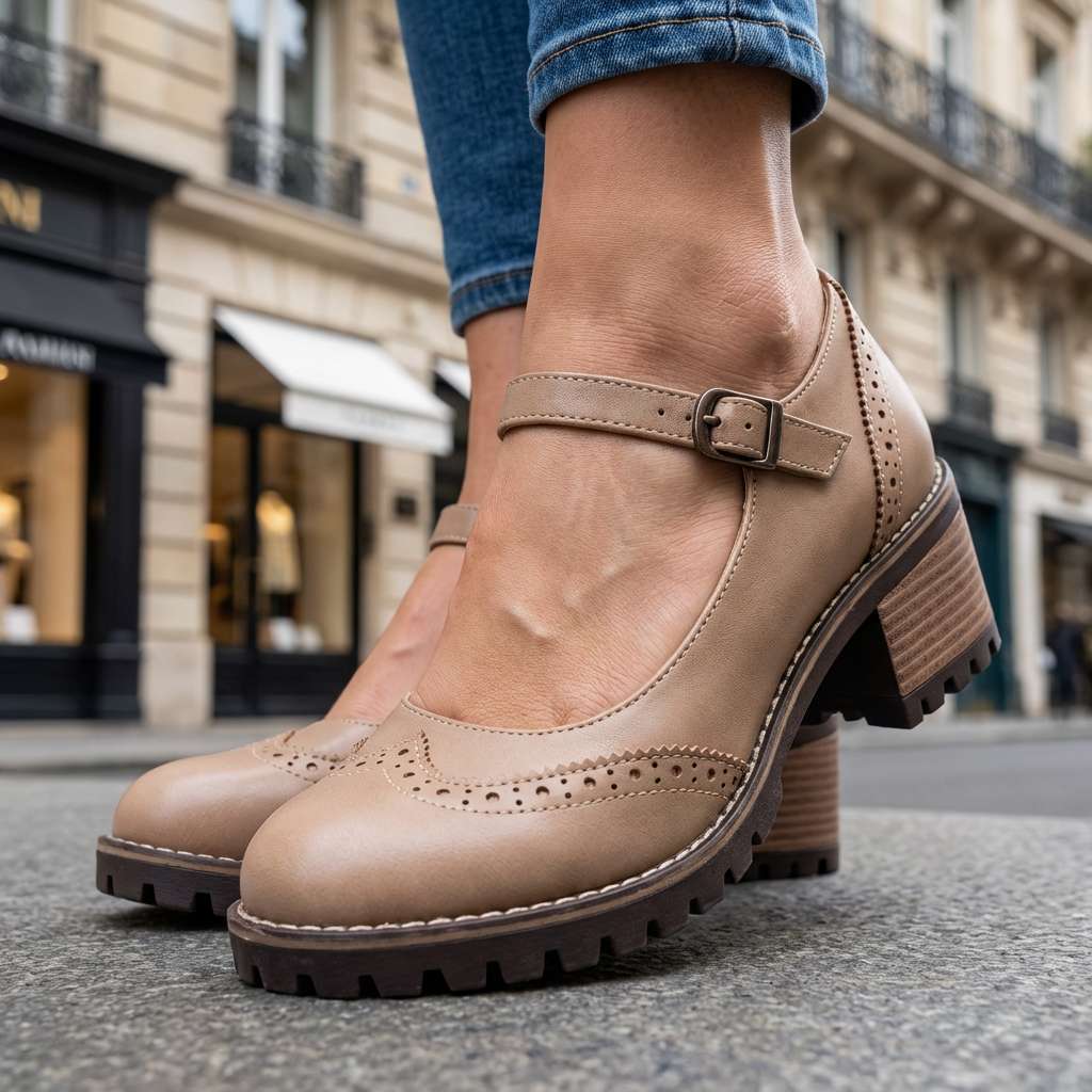 Beatrix | Brogue Detail Block Heels