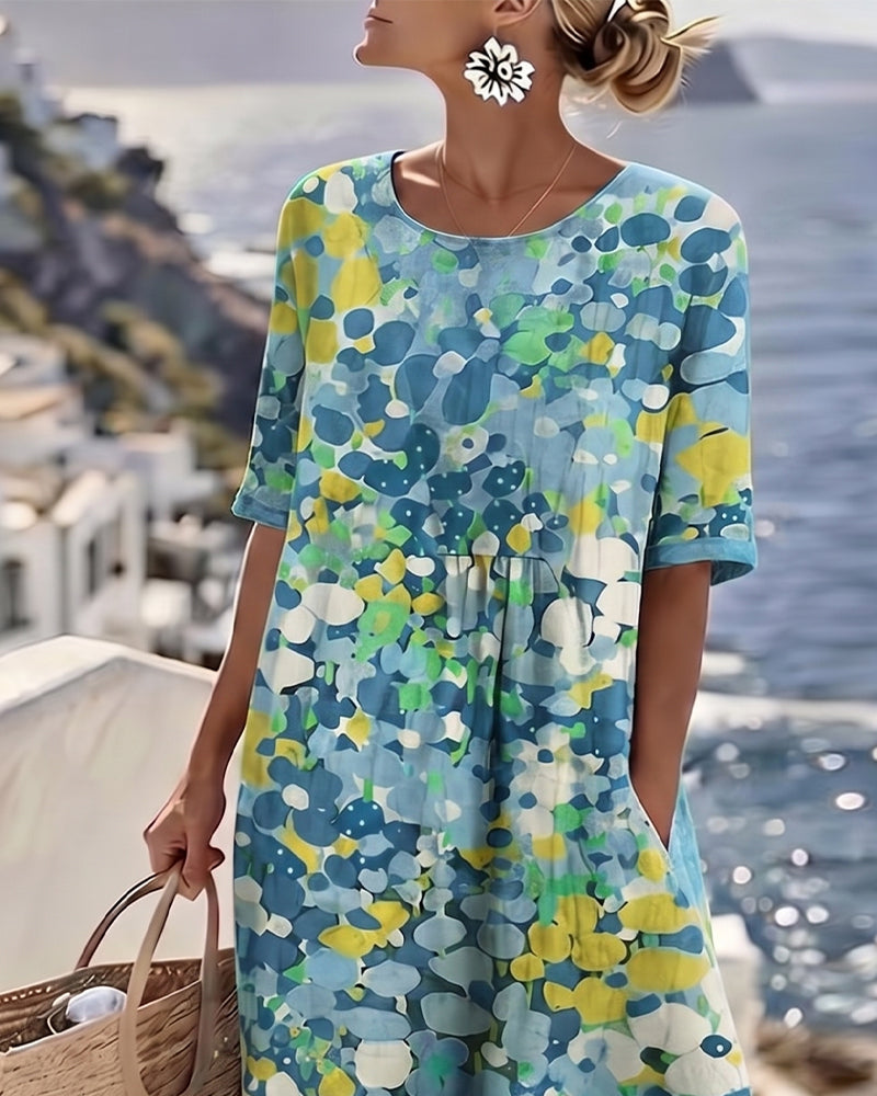 Alena™ Elegant Floral Midi Dress