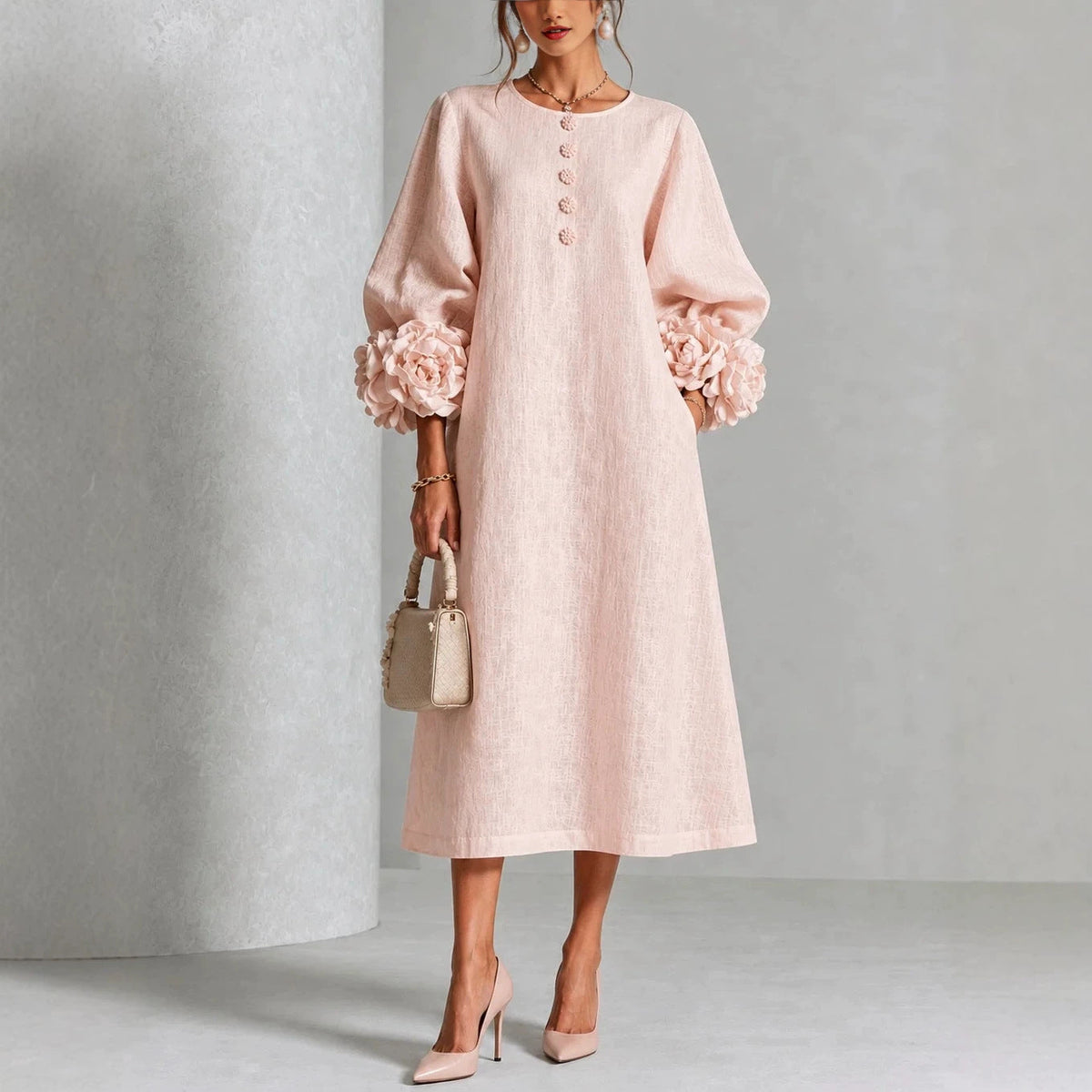 Georgia™ | Rose Cuff A-Line Dress