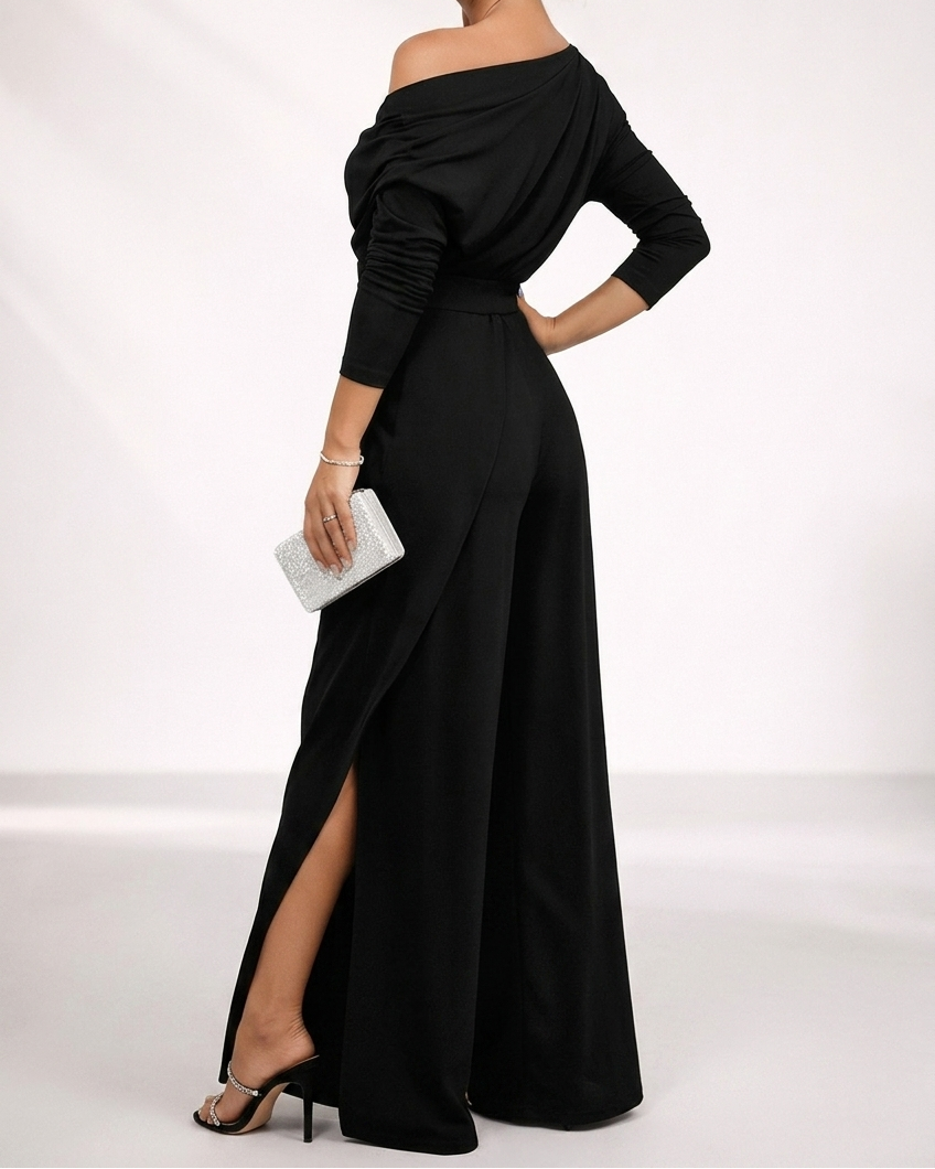 Thalia™ | One-Shoulder Overlay Jumpsuit
