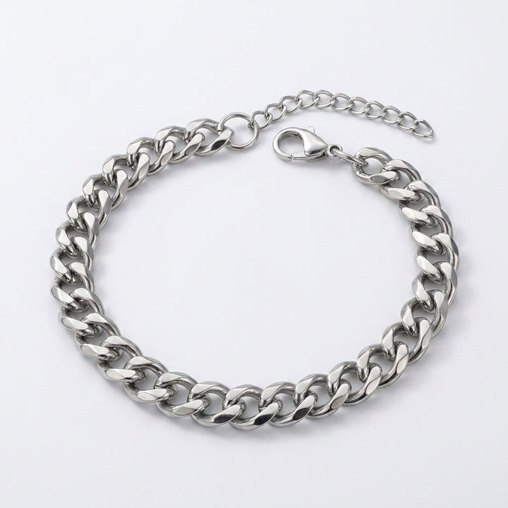 Silverwave | Cuban Chain Anklet — Silver