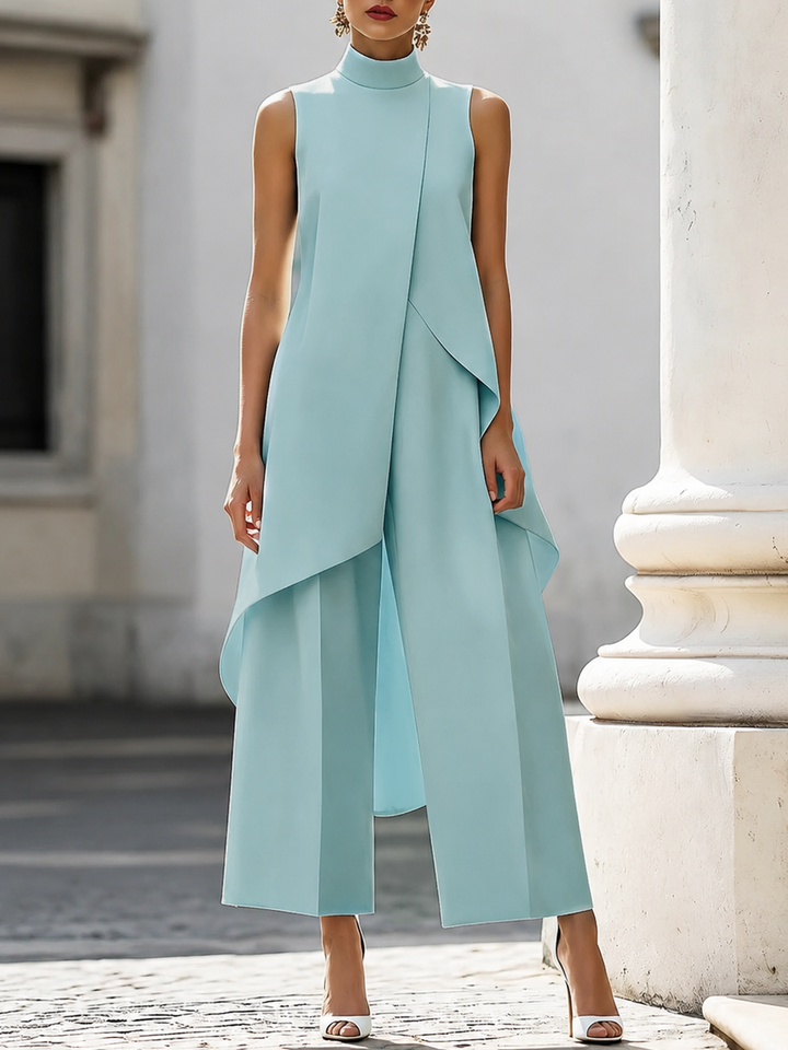 Everly - Elegant Wide-leg Two-piece Suit