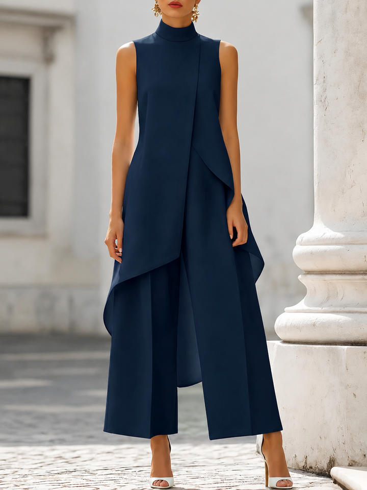 Everly - Elegant Wide-leg Two-piece Suit