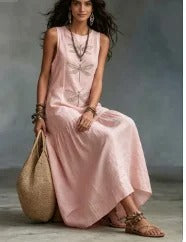 Daniela Midi Bohemian Dress with Dragonfly Print