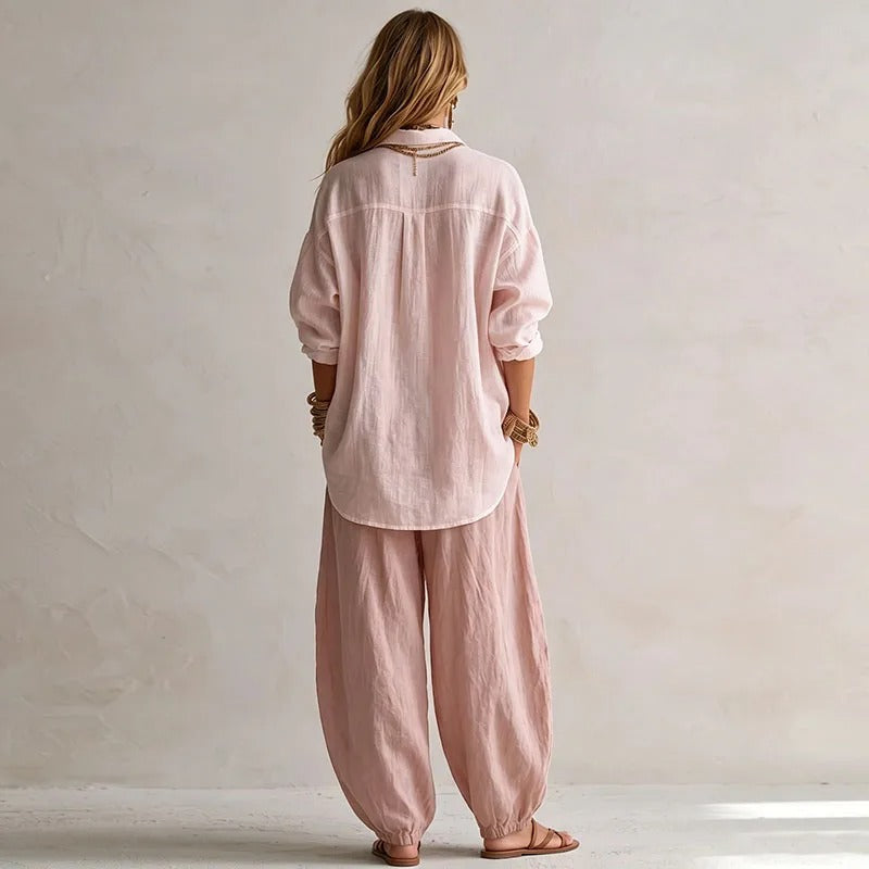 Aitana Fluid Shirt and Wide Pants Set