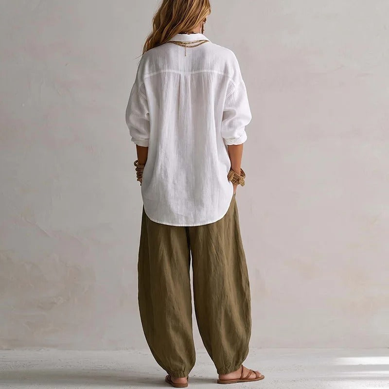 Aitana Fluid Shirt and Wide Pants Set