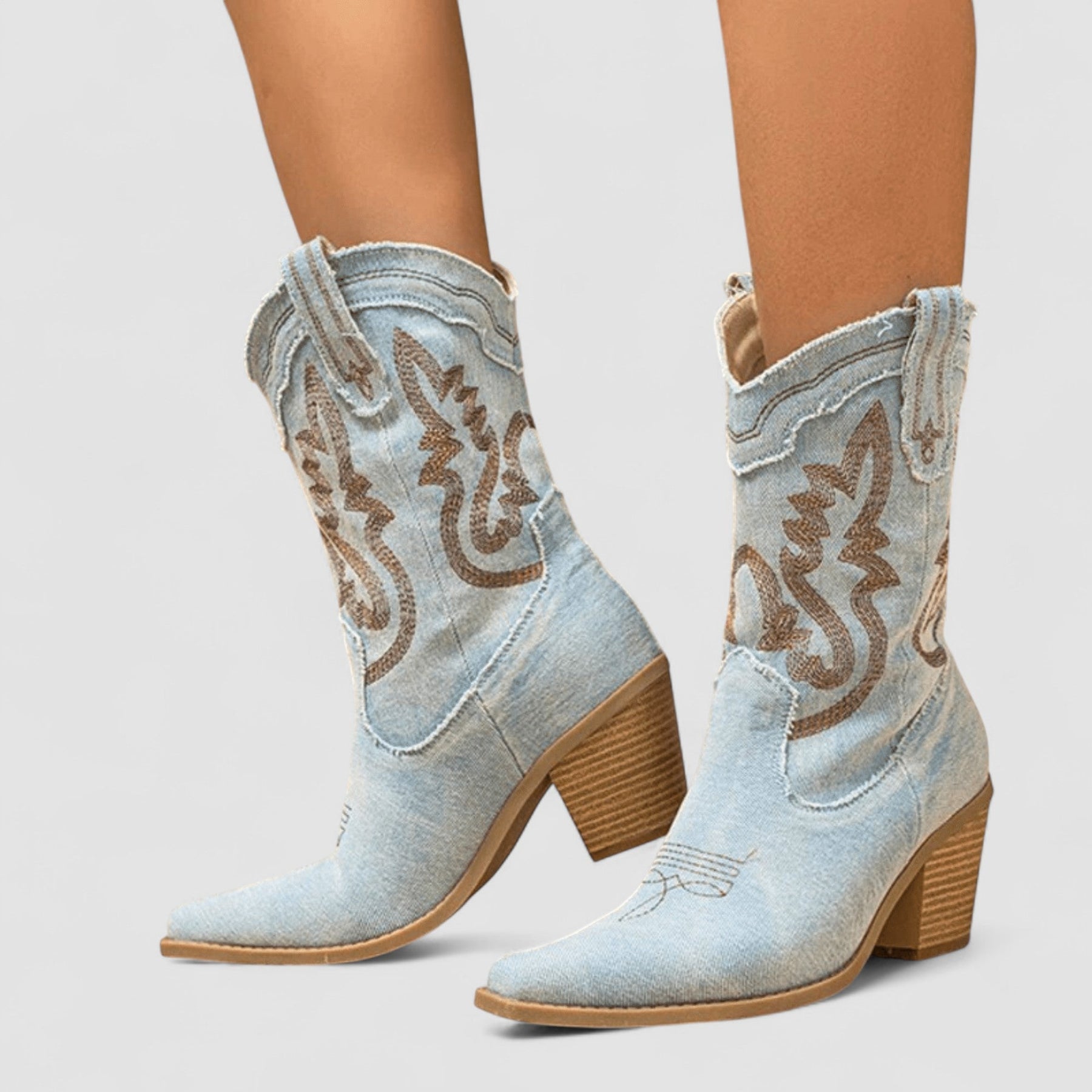 Helena™ | Embroidered Western Cowboy Boots