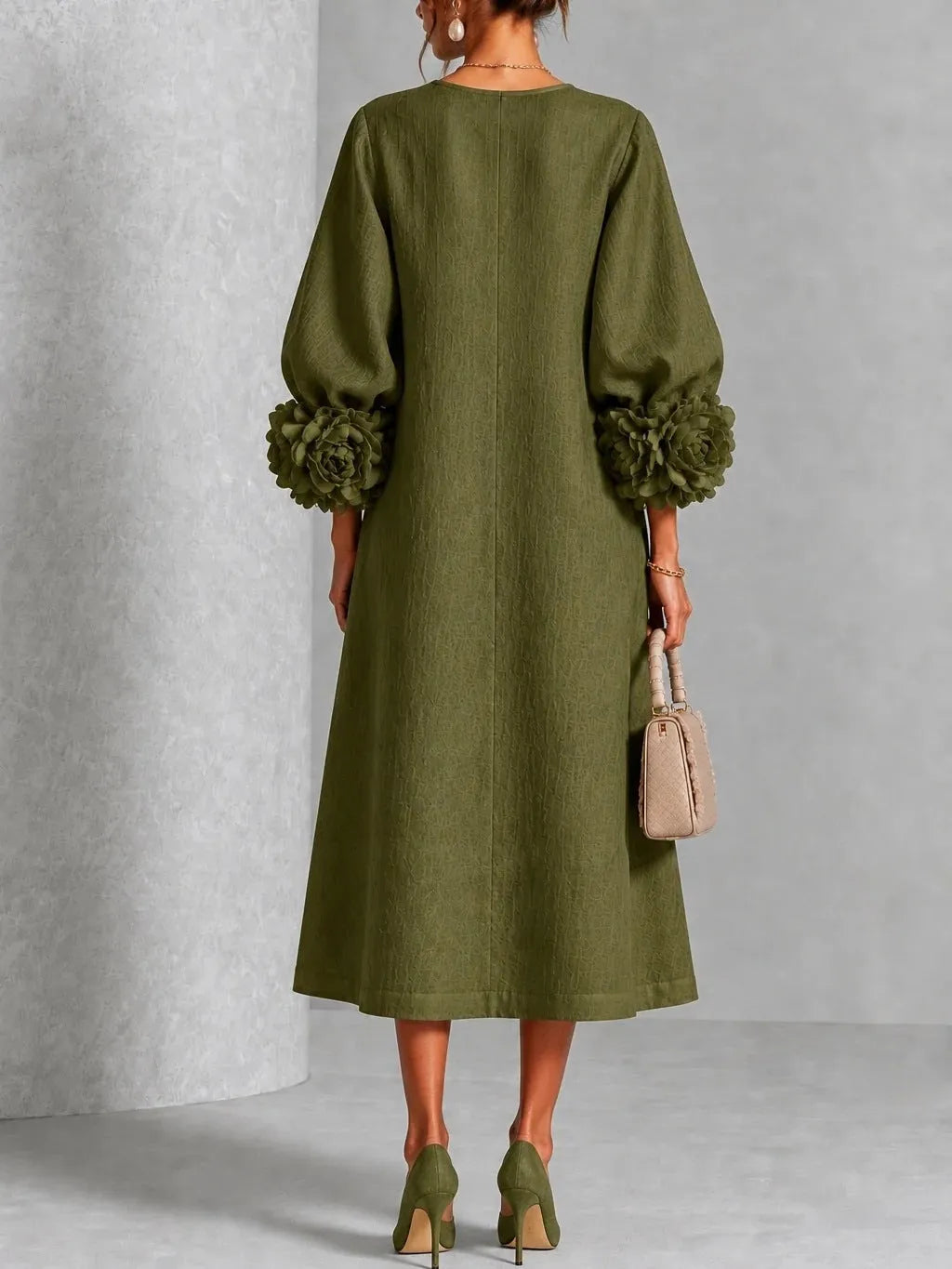 Georgia™ | Rose Cuff A-Line Dress