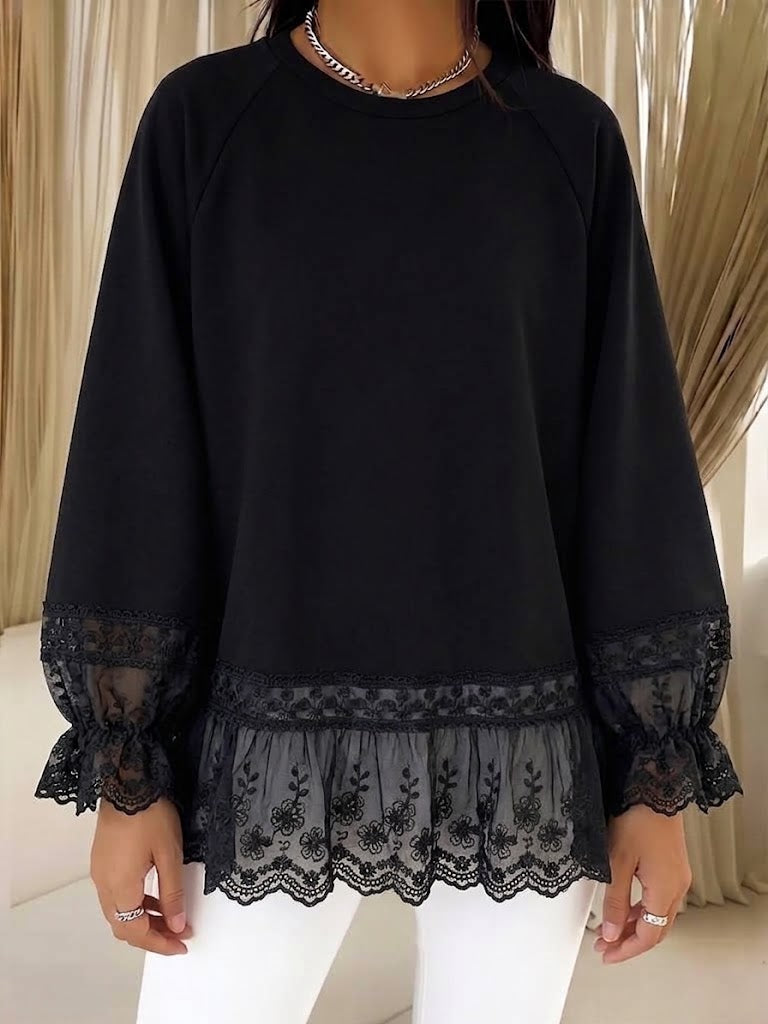 Gloria™ Lace-Panel Sweatshirt