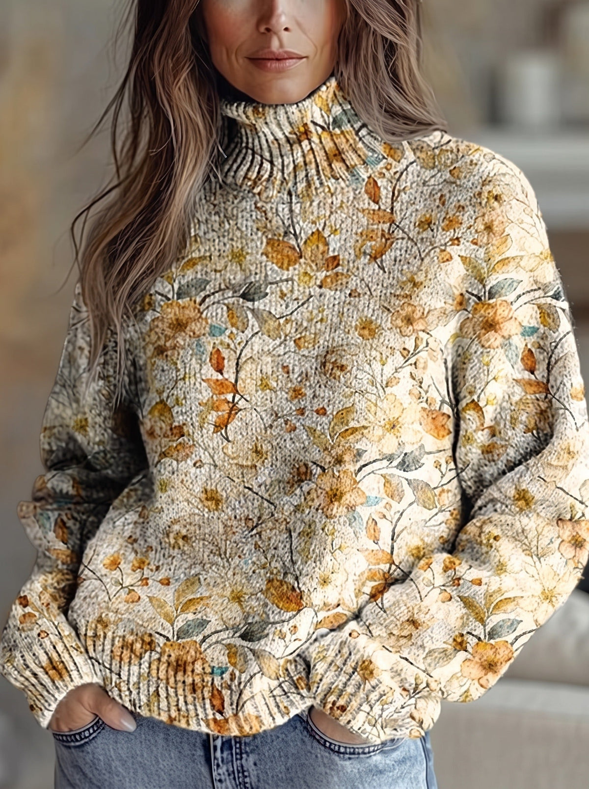 Wrenna™ | Autumn Meadow Turtleneck